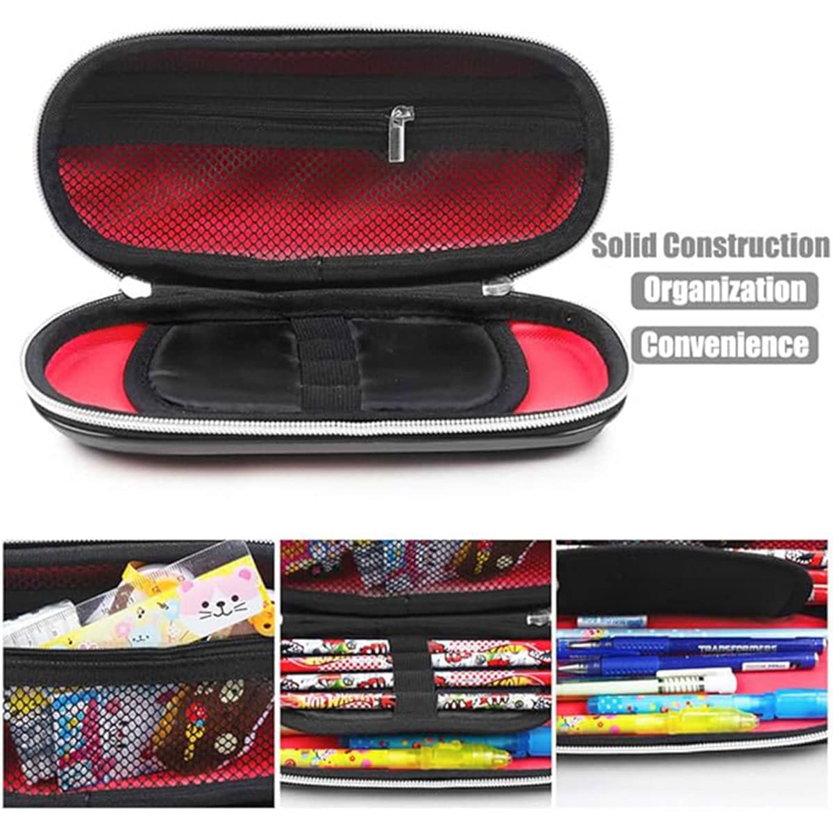 Sports Car Pencil Case with Three Layers - Blue - view 5
