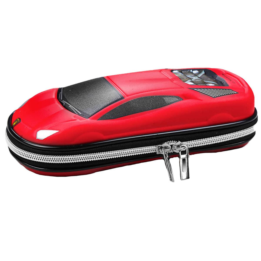 Sports Car Pencil Case with Three Layers - Red