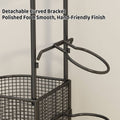 Sports Equipment Storage Rack with Mesh Baskets, Black, 45 x 25 x 102 cm - view 5