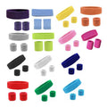 Sports Sweatband Set with Headband and Wristbands - Light Pink - view 3