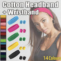 Sports Sweatband Set with Headband and Wristbands - Pink - view 2