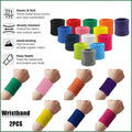 Sports Sweatband Set with Headband and Wristbands - Pink - view 5