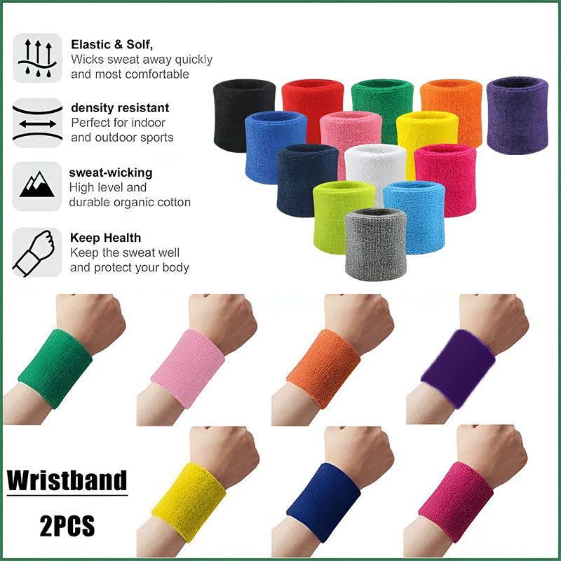 Sports Sweatband Set with Headband and Wristbands - Pink - view 5
