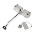 Spring Door Closer with Buffer, Aluminium Alloy - Silver - view 2