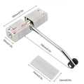 Spring Door Closer with Buffer, Aluminium Alloy - Silver - view 3