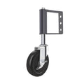 Spring Loaded Gate Caster Swivel Wheel with Brake, 4 Inch (10.2 cm) Black Metal - view 2