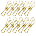 Spring Paperclips Metal Wire Pack of 10 - Large (55mm), Gold