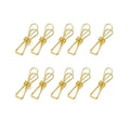 Spring Paperclips Metal Wire Pack of 10 - Small (33mm), Gold