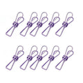 Spring Paperclips Metal Wire Pack of 10 - Small (33mm), Purple
