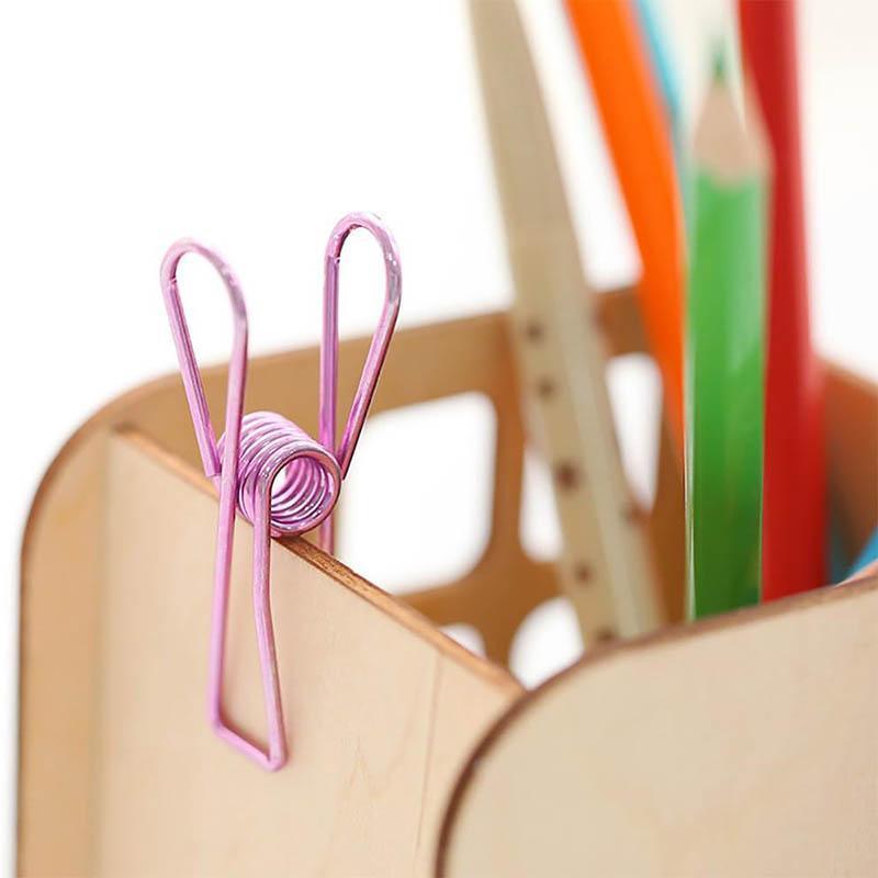 Spring Paperclips Metal Wire Pack of 10 - Small (33mm), Purple - view 8
