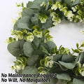 Spring Wreath Door Decoration Artificial Eucalyptus Hanging Ornament 40 cm, Green - view 5
