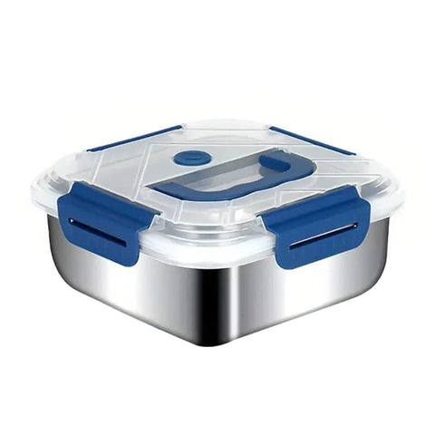 Square 1800 ml Stainless Steel Lunch Box with Spill-Proof Seal - view 2