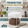 Square Airtight Food Storage Containers 500ml, Set of 8