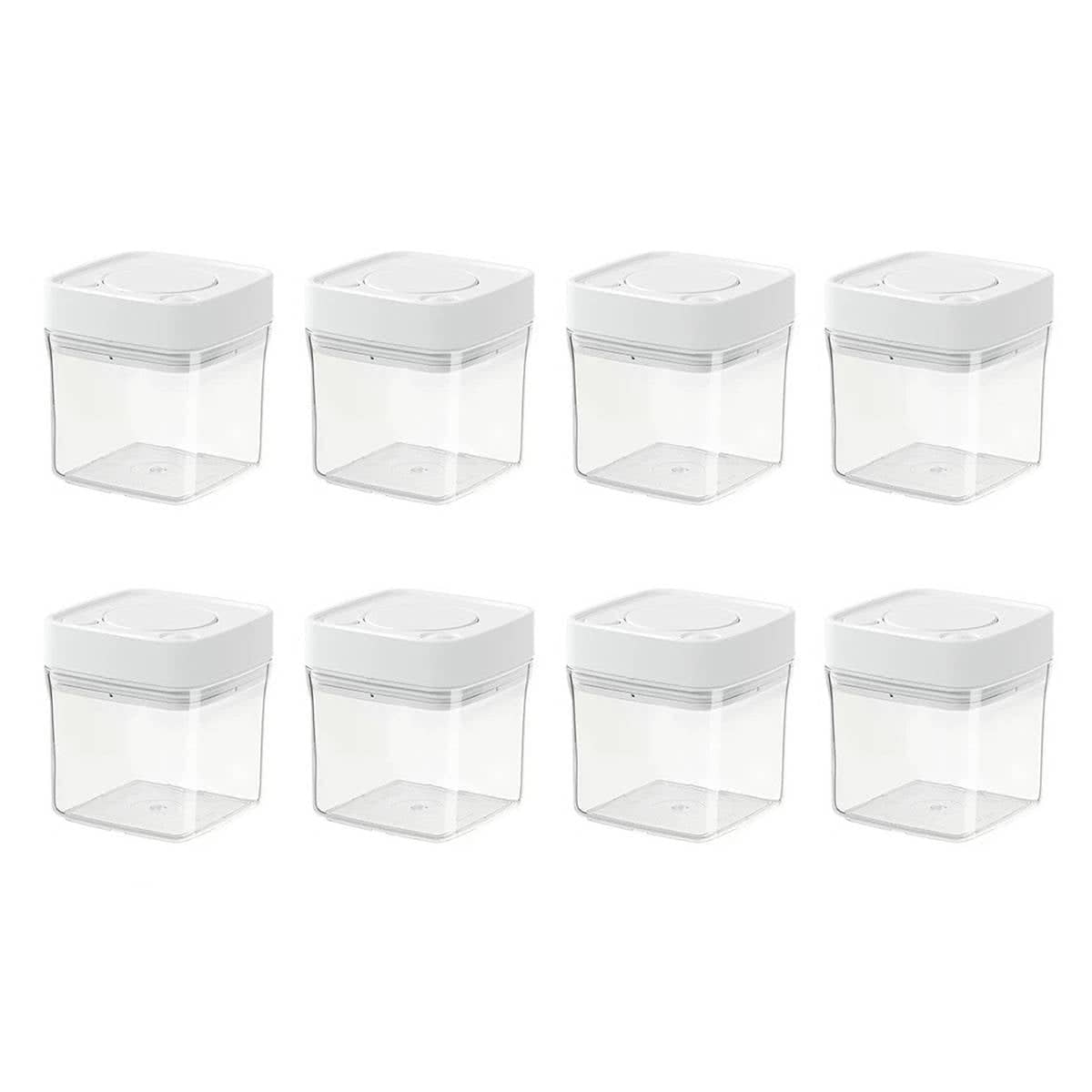 Square Airtight Food Storage Containers 500ml, Set of 8 - view 2