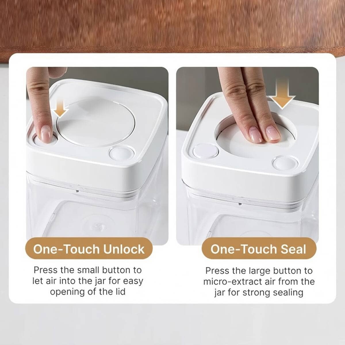 Square Airtight Food Storage Containers 500ml, Set of 8 - view 5