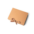 Square Brown Kraft Ribbon Gift Boxes for Chocolates and Candy - 16.5 x 16.5 x 5 cm, Pack of 10