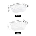 Square Disposable Takeaway Container - 750ml, 50 Pack - view 4