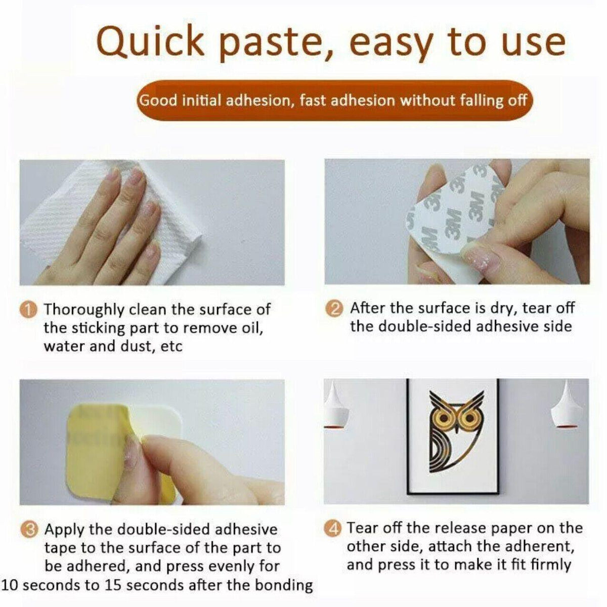 Square Double Sided Foam Tape Self Adhesive Pads - Small (25 x 20 x 3mm), Pack of 6 - view 4