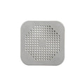 Square Drain Cover Hair Catcher - Grey, 2 Pack (14.5 x 14.5 cm)