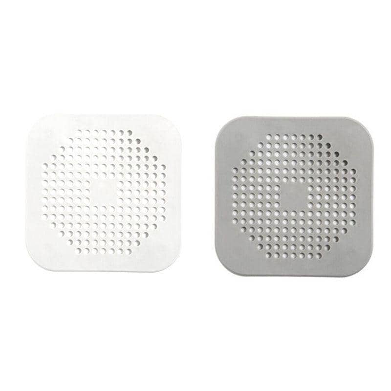 Square Drain Cover Hair Catcher - Grey, 2 Pack (14.5 x 14.5 cm) - view 3