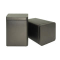 Square Frosted Iron Tea Storage Cans, Pack of 10 - Grey