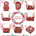 Square Gift Boxes with Heart Cutout, Pack of 25 - Black with Red Hearts - view 5