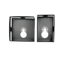 Square Hole Cutting Tool Set in High-Speed Steel, Pack of 2 - Black