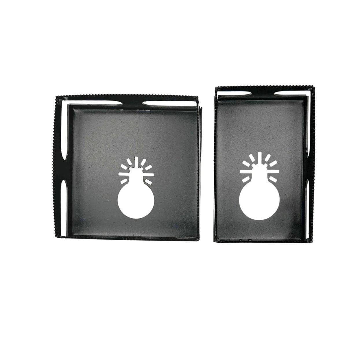 Square Hole Cutting Tool Set in High-Speed Steel, Pack of 2 - Black