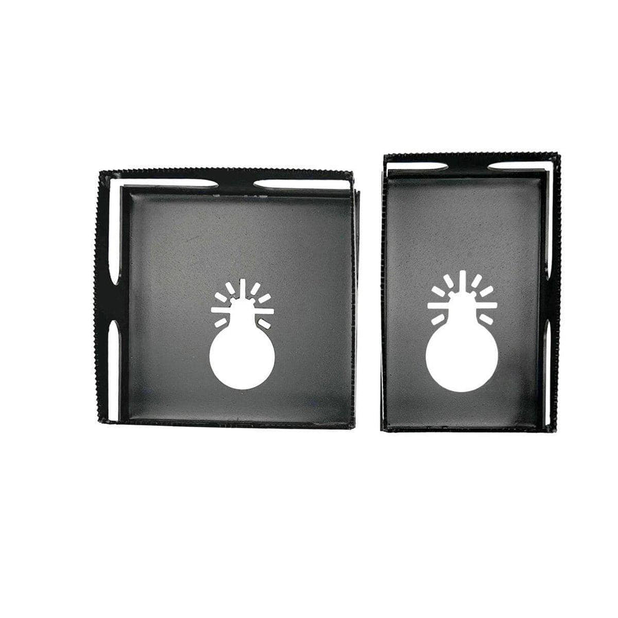 Square Hole Cutting Tool Set in High-Speed Steel, Pack of 2 - Black