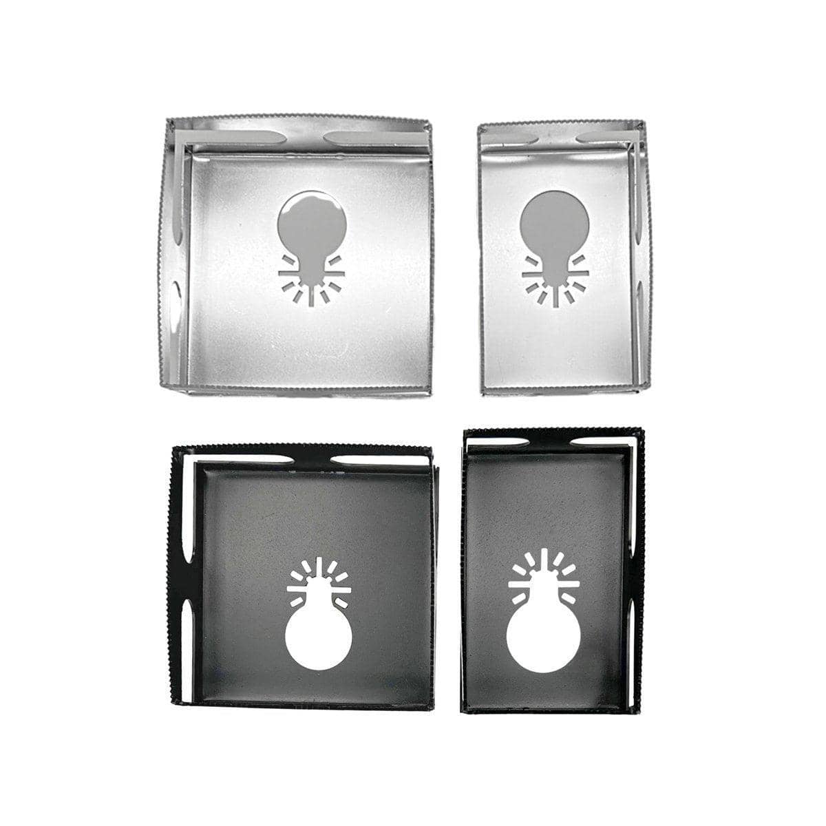 Square Hole Cutting Tool Set in High-Speed Steel, Pack of 2 - Black - view 3
