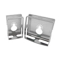 Square Hole Cutting Tool Set in High-Speed Steel, Pack of 2 - Silver