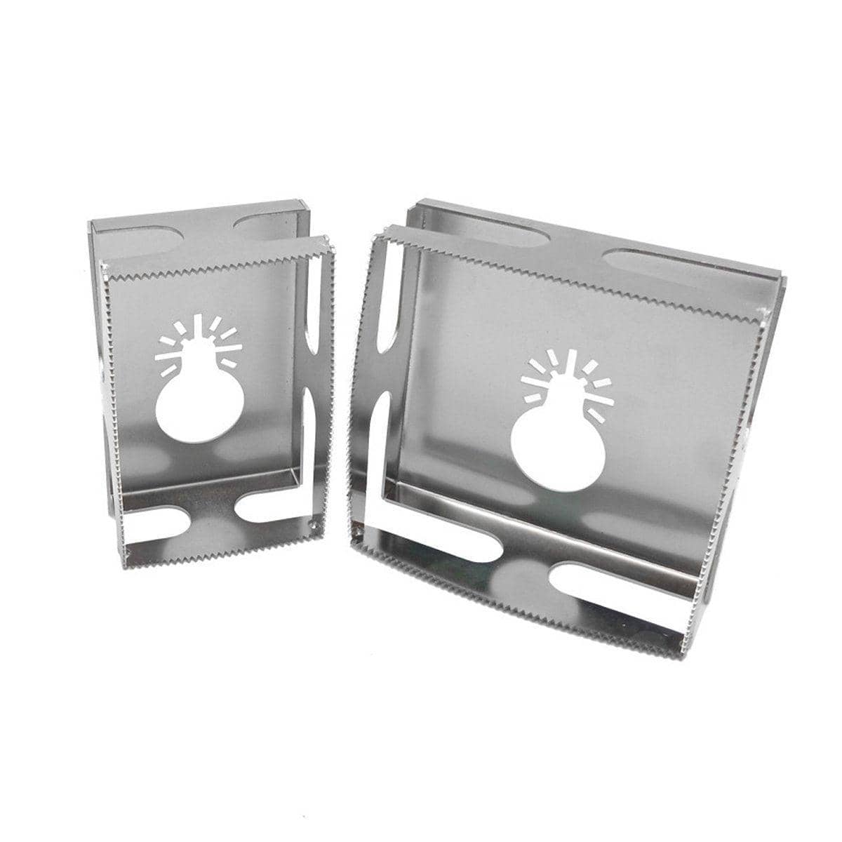 Square Hole Cutting Tool Set in High-Speed Steel, Pack of 2 - Silver