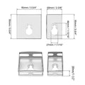 Square Hole Cutting Tool Set in High-Speed Steel, Pack of 2 - Silver - view 4