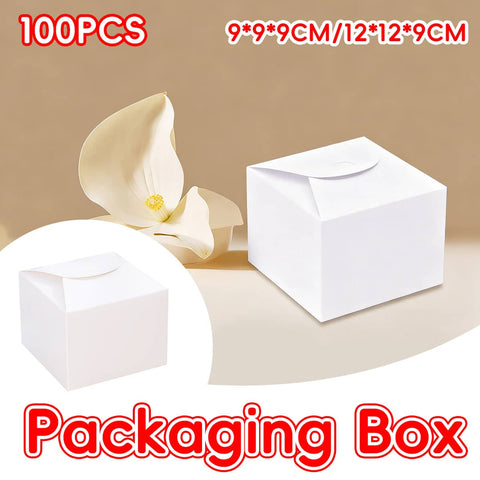 Square Kraft Paper Pastry Boxes for Cake and Dessert Packaging - Size S (9 x 9 x 6 cm), Pack of 100 - view 2