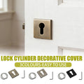 Square Lock Cylinder Decorative Cover, Zinc Alloy - Nickel - view 2