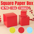 Square Paper Gift Boxes, Pack of 50 - Blue, 10 x 10 cm - view 3