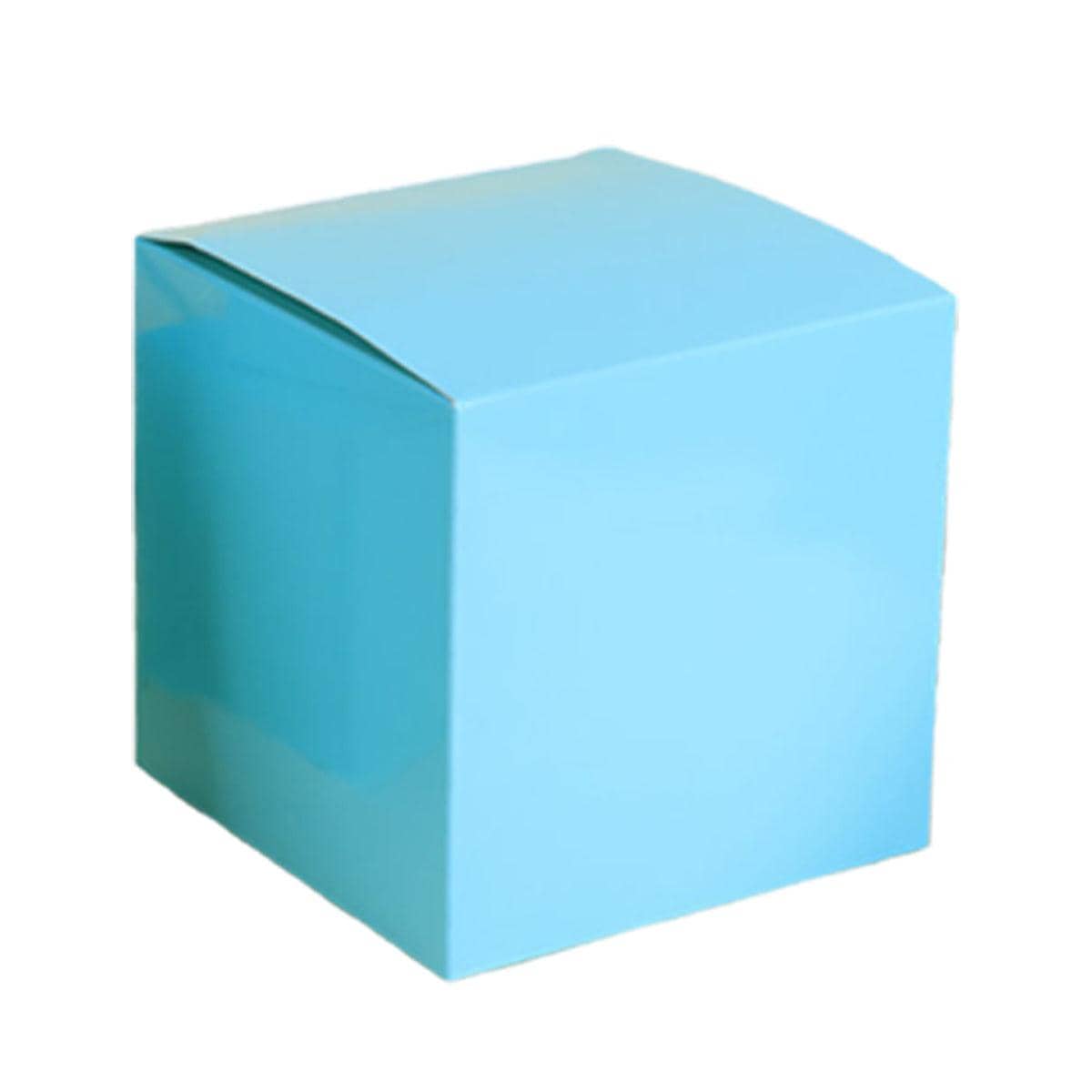 Square Paper Gift Boxes, Pack of 50 - Blue, 15 x 15 cm - view 2