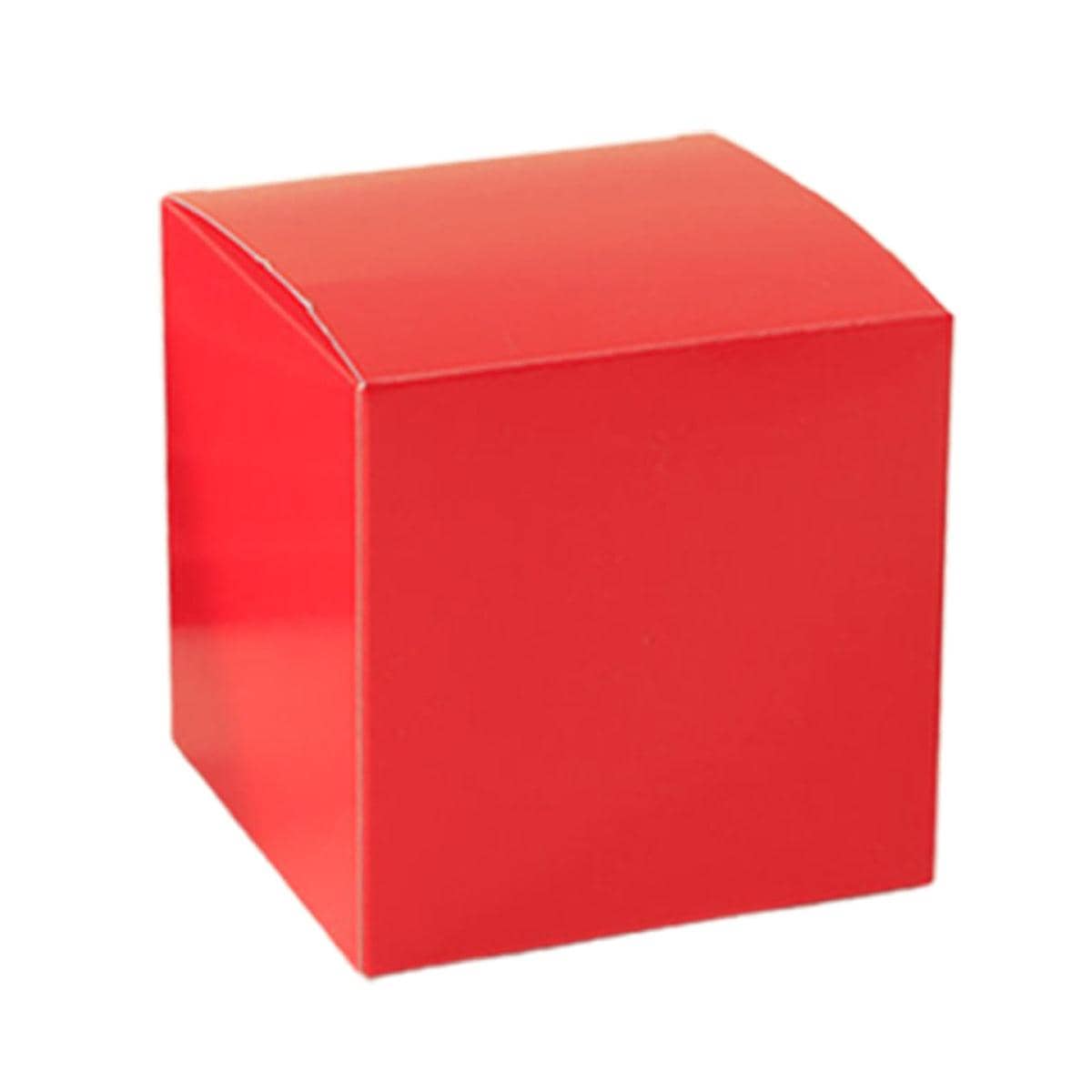 Square Paper Gift Boxes, Pack of 50 - Red, 15 x 15 cm - view 2