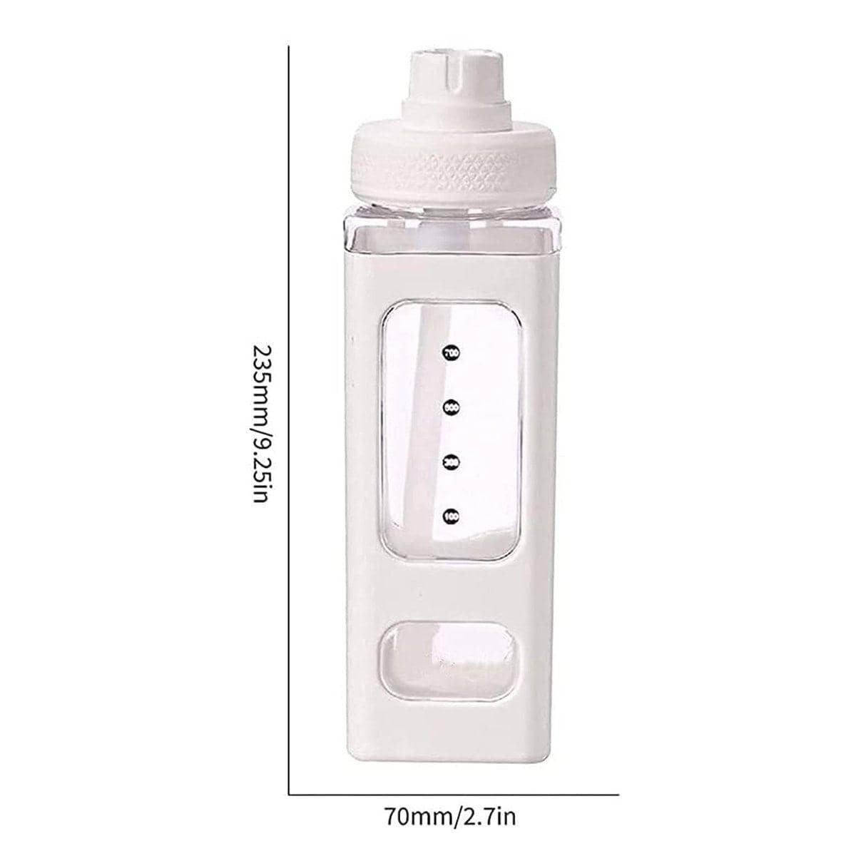Square Plastic Water Cup 700ml Large Capacity with Straw and Lid - Mint Green - view 4