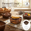 Square PP Moon Cake Dessert Liners, About 200 Pieces - White - view 2
