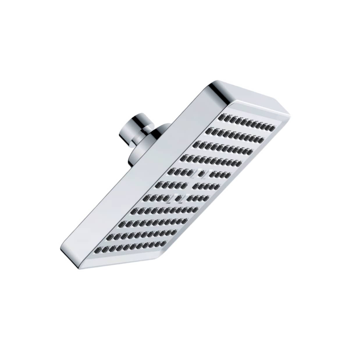 Square Rainfall Overhead Shower Head High Flow Water Saving Spray Nozzle, Silver - view 2