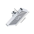 Square Rainfall Overhead Shower Head High Flow Water Saving Spray Nozzle, Silver - view 3