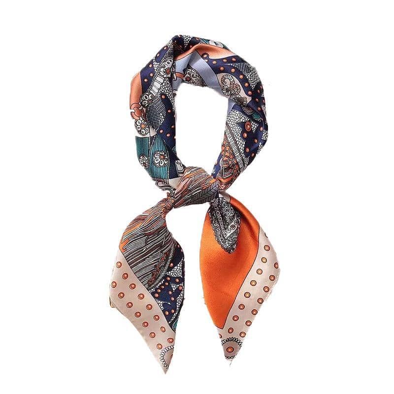 Square Silk Feel Satin Scarf 70 x 70cm for Head, Neck and Hair - Colour 1