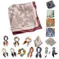 Square Silk Feel Satin Scarf 70 x 70cm for Head, Neck and Hair - Colour 1 - view 3