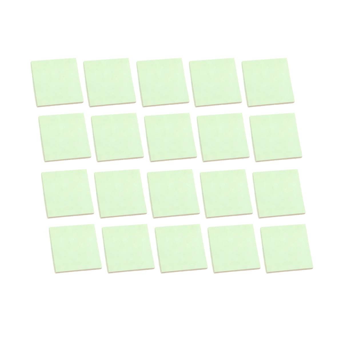 Square Sticky Notes, 76 x 76 mm - 20 Pads, Mint Green