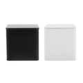 Square Tea and Candy Storage Tins with Lids, Set of 10 - Black - view 3