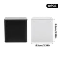 Square Tea and Candy Storage Tins with Lids, Set of 10 - Black - view 4