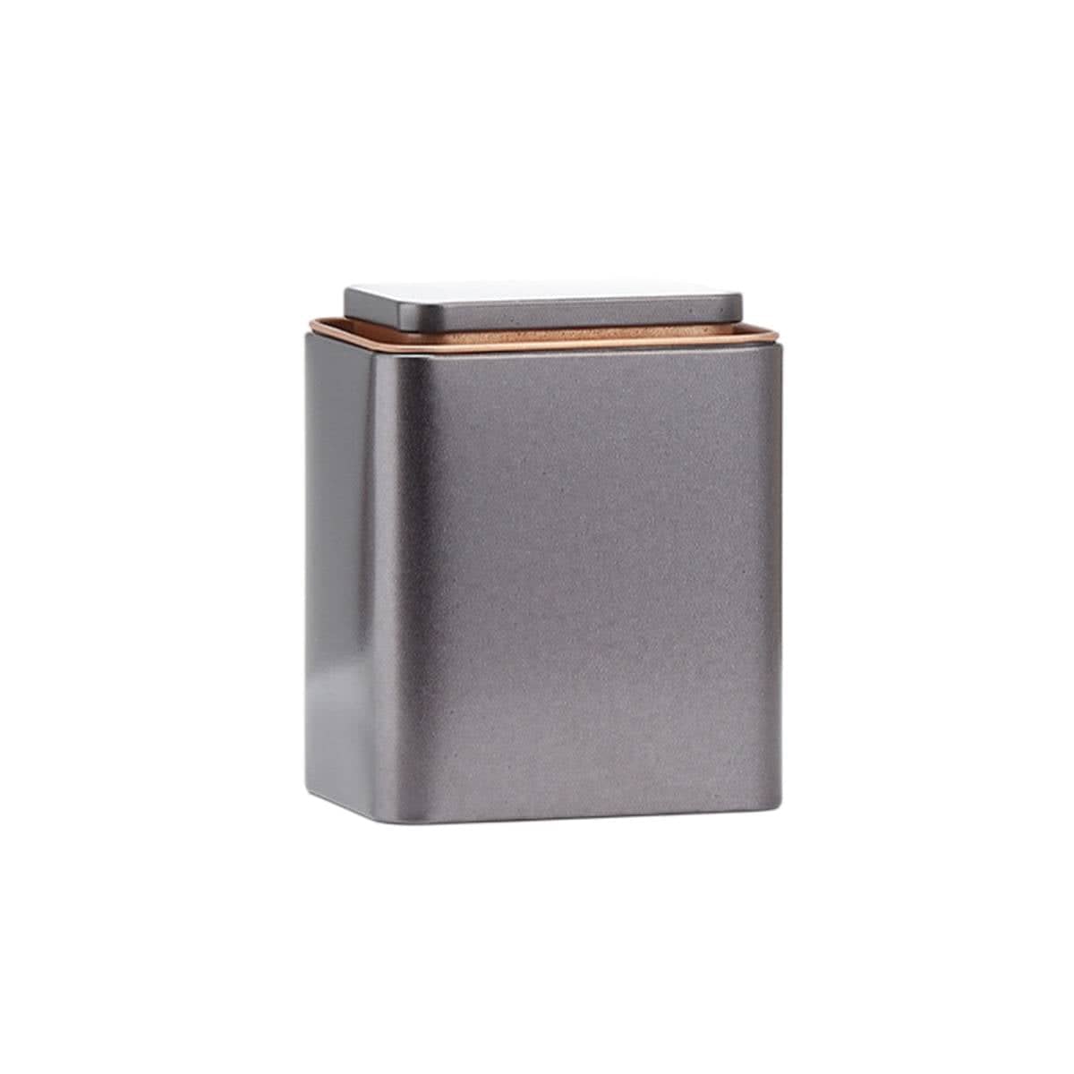 Square Tinplate Storage Box with Lid, Pack of 5 - Small (9 x 7 x 10 cm)