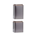 Square Tinplate Storage Box with Lid, Pack of 5 - Small (9 x 7 x 10 cm) - view 3