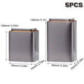 Square Tinplate Storage Box with Lid, Pack of 5 - Small (9 x 7 x 10 cm) - view 4